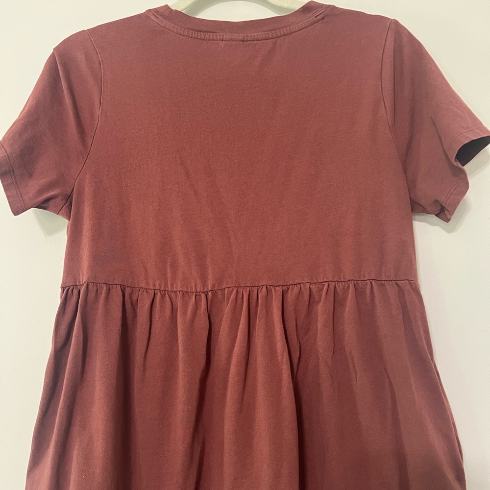 Old Navy Rust/Brown Babydoll Ruffle Dress - Picture 5 of 9